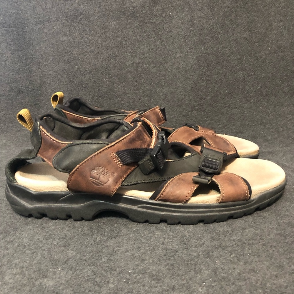 Timberland Trailway Men's Brown Brown Leather Sport Sandals BFSP Size 13 M 95005